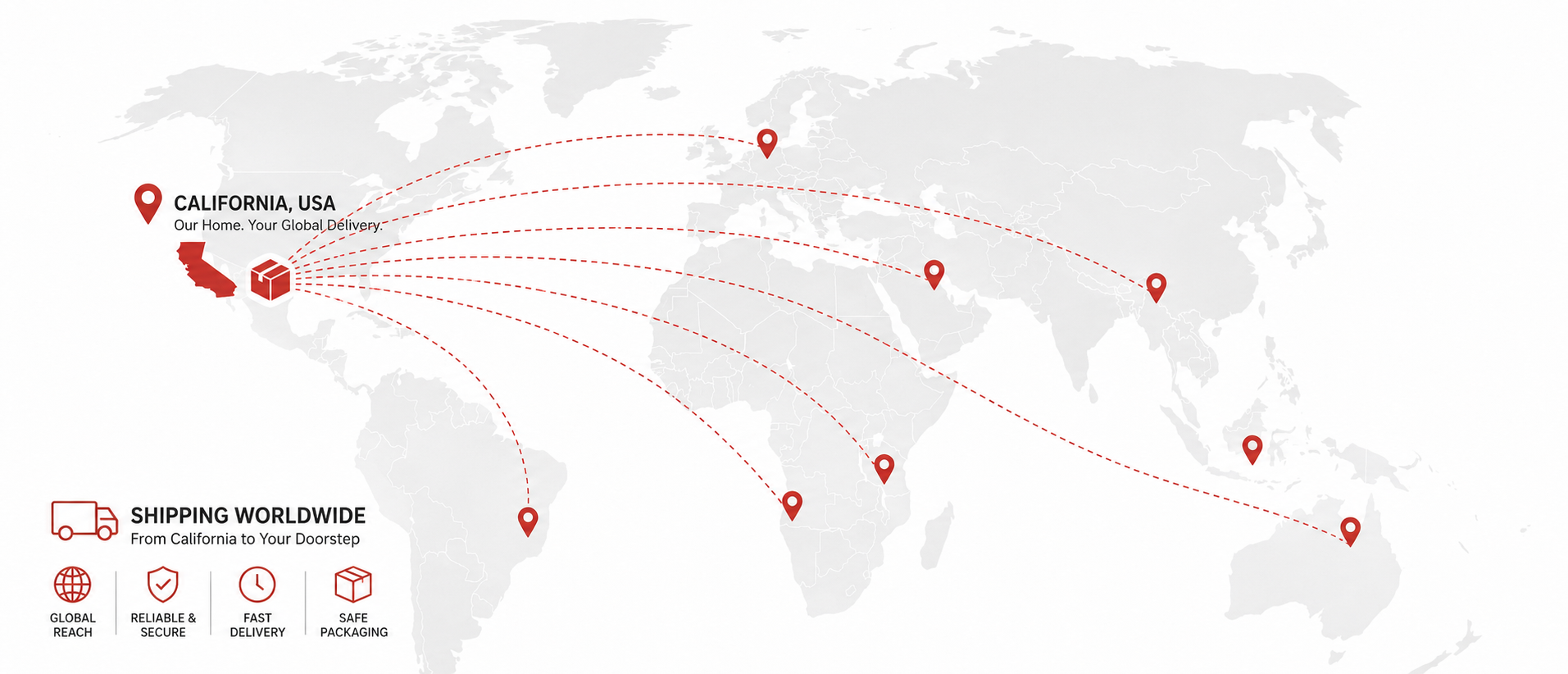 Global shipping locations